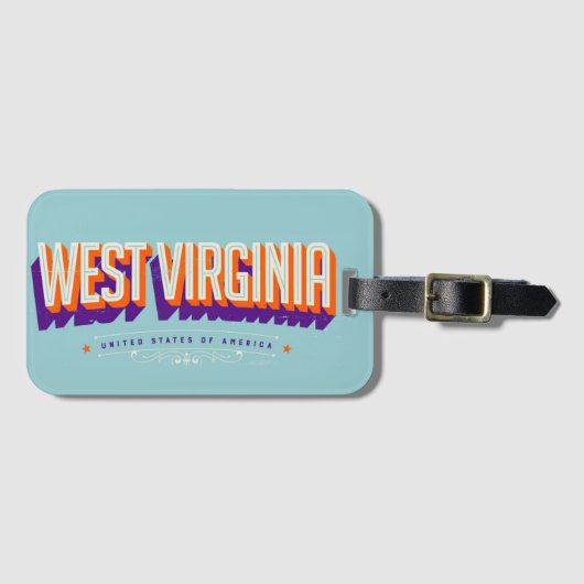 West Virginia USA ラゲッジタグ (正面横)