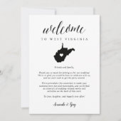 West Virginia Wedding Welcome Letter & Itinerary (正面)
