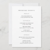 West Virginia Wedding Welcome Letter & Itinerary (裏面)