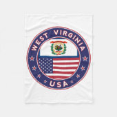 West Virginia, West Virginia sticker, phone case フリースブランケット (正面)