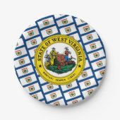 West Virginian Flag & Seal, West Virginia ペーパープレート (正面)
