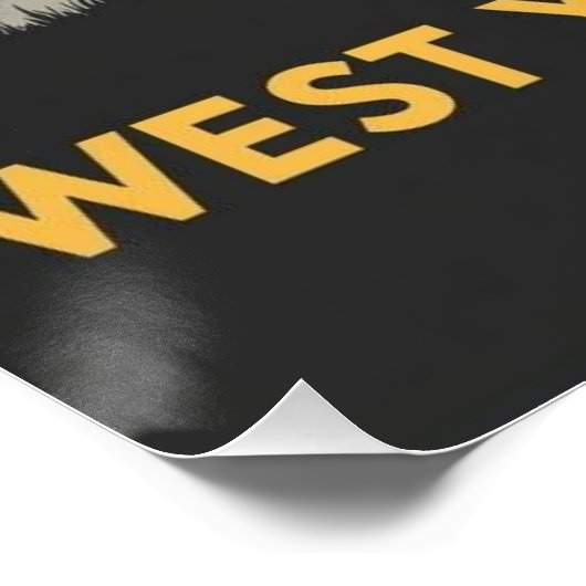 West Yellowstone Montana Bison ポスター (コーナー)