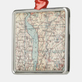 Westchester County、ニューヨークの地図 メタルオーナメント (左)