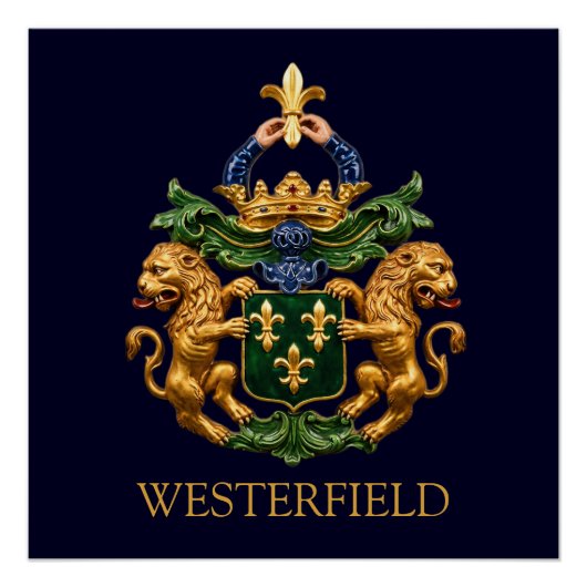Westerfield Dutch Family Coat Of Arms.  ポスター (正面)