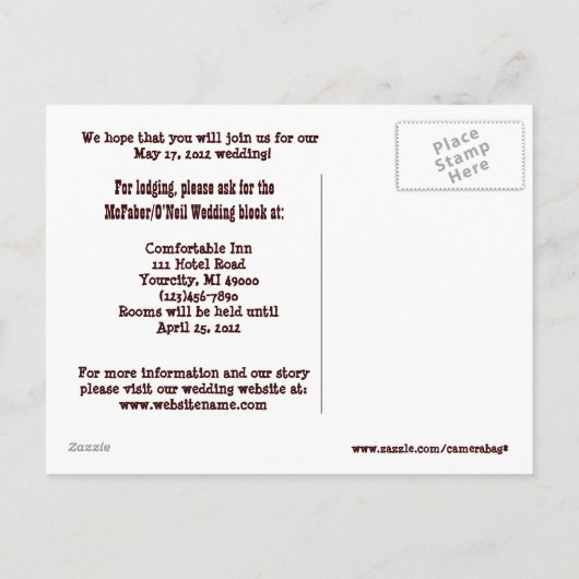 Western日付はがきを保存する 案内ポストカード (裏面)