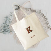 Western革イニシャルモノグラム K トートバッグ