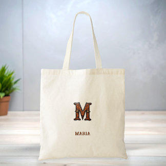 Western風 レザーイニシャルモノグラム M トートバッグ