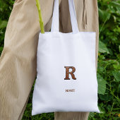 Western風 レザーイニシャルモノグラム R トートバッグ
