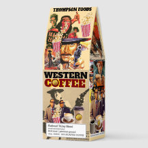 WESTERN コーヒー、340g袋、ダークロースト、フラット