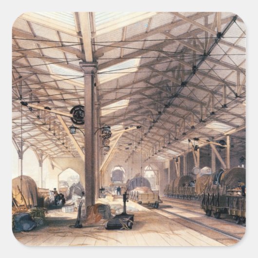 Western 素晴らし Railway：ブリストルで貨物倉庫 スクエアシール (正面)