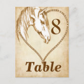 Western 結婚's Table Cards Numbersはがき ポストカード (正面)