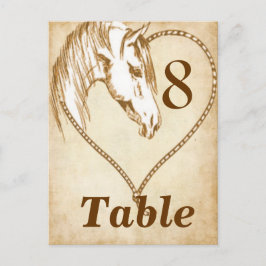 Western 結婚's Table Cards Numbersはがき ポストカード
