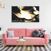 Western Art、カウボーイサドル、卓越性 キャンバスプリント (インサイチュ (リビング))