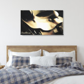 Western Art、カウボーイサドル、卓越性 キャンバスプリント (インサイチュ (寝室))