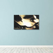 Western Art、カウボーイサドル、卓越性 キャンバスプリント (インサイチュ (ウッドフロア))