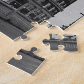 Western Auto Sign Black & White Architecture Photo ジグソーパズル (側面)