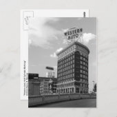 Western Auto Sign Black & White Architecture Photo ポストカード (正面/裏面)