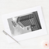 Western Auto Sign Black & White Architecture Photo 長方形シール (封筒)