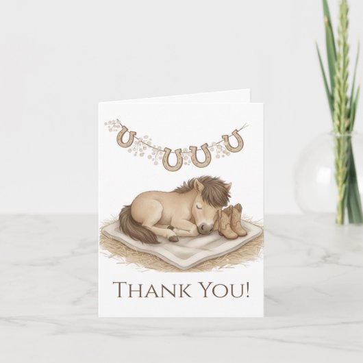 Western Baby Shower サンキューカード (正面)