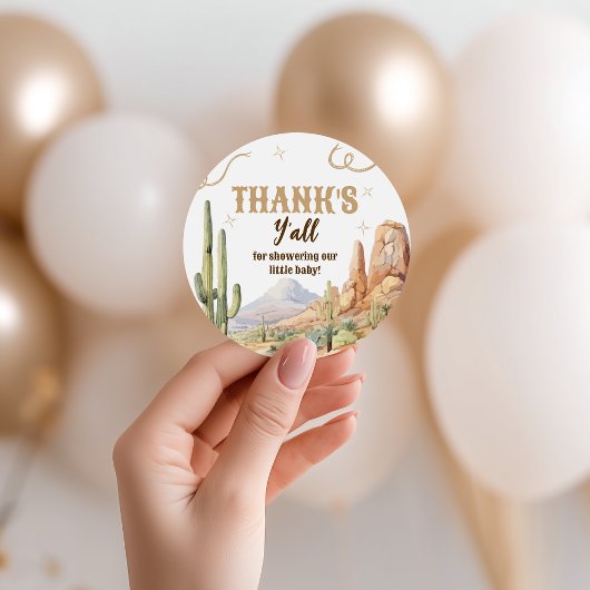 Western Baby Shower Favor Tag フェイバータグ