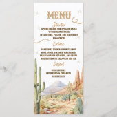 Western Baby Shower Menu Card メニュー (正面)