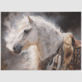 Western Baroque Ivory War Horse Tissue Paper 薄葉紙 (正面)