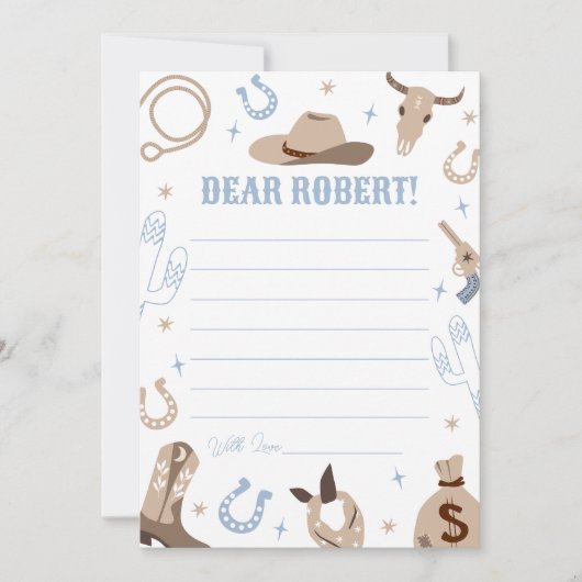 Western Birthday Time Capsule Card 招待状 (正面)