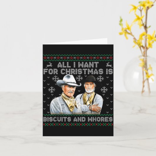 Western Biscuits And S Christmas Quote  カード (黄色い花)