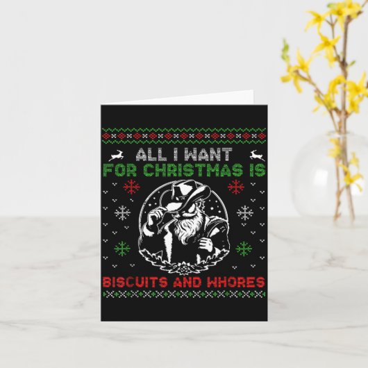 Western Biscuits And S Christmas Quote  カード (黄色い花)