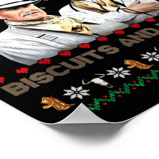 Western Biscuits And S Christmas Quote ポスター (角)