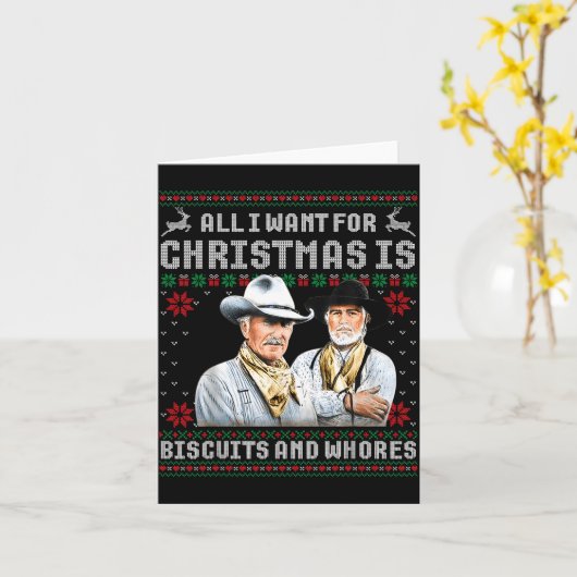 Western Biscuits And S Christmas Quote Retro  カード (黄色い花)