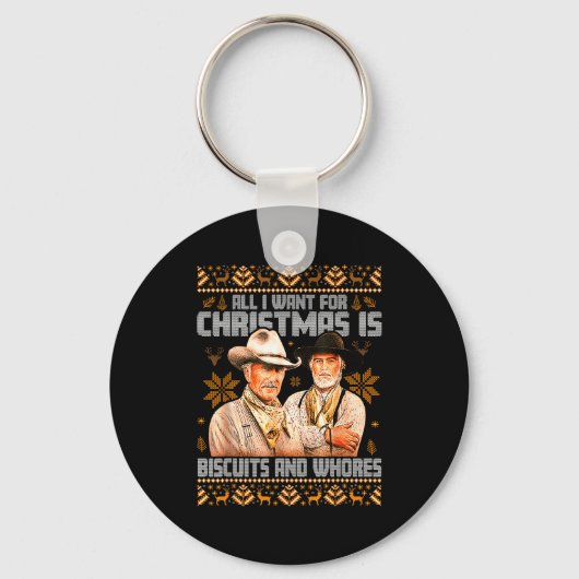 Western Biscuits And S Christmas Ugly キーホルダー (正面)