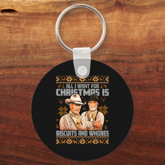 Western Biscuits And S Christmas Ugly  キーホルダー (正面)