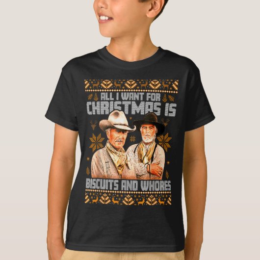 Western Biscuits And S Christmas Ugly  Tシャツ (正面)