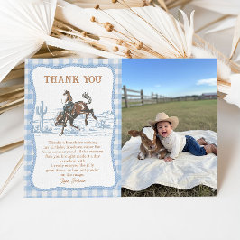 Western Blue Boys Rodeo Cowboy サンキューカード
