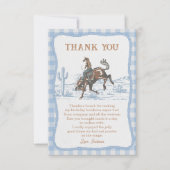 Western Blue Boys Rodeo Cowboy サンキューカード (正面)