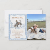 Western Blue Boys Rodeo Cowboy サンキューカード (正面)