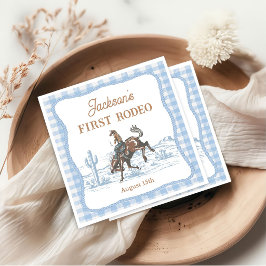 Western Blue Rodeo Birthday Paper Napkin スタンダードカクテルナプキン
