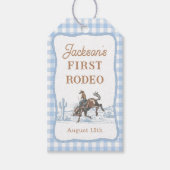 Western Blue Rodeo Cowboy Gift Tag ギフトタグ (正面)