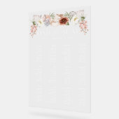 Western Bohoフローラ12テーブル結婚の座席表 アクリルサイン (傾斜)