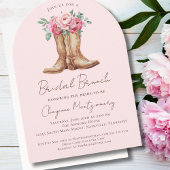 Western Boho Bridal Brunch Blush Pink Floral 招待状