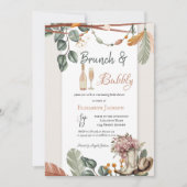 Western Boho Brunch & Bubbly Bridal Shower  招待状 (正面)