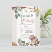 Western Boho Brunch & Bubbly Bridal Shower  招待状 (スタンド正面)