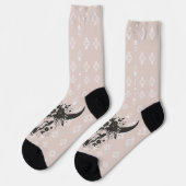 Western Boho Longhorn Floral Socks ソックス (左)