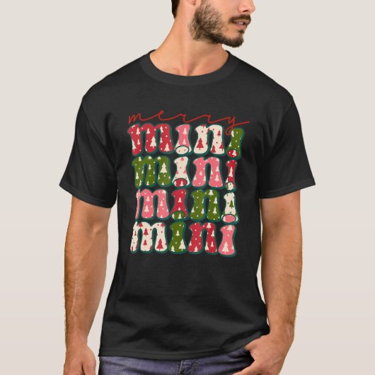 Western Boho Retro Christmas Mimi Mom Mother Tシャツ (正面)