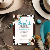 Western Boho Turquoise Bridal Shower 招待状