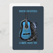 Western Boot Guitar Invitation 招待状 (正面/裏面)