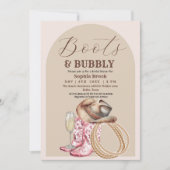 Western Boots and Bubbly Bridal Shower 招待状 (正面)