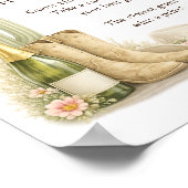 Western Boots Baby Shower Activity Guess How Many ポスター (角)