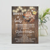 Western Boots & Books Before I do Bridal Shower 招待状 (スタンド正面)